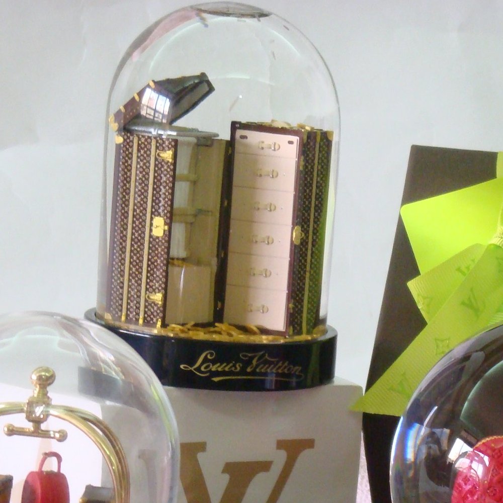 Louis Vuitton Snow Globe monogram luggage truck limited edition